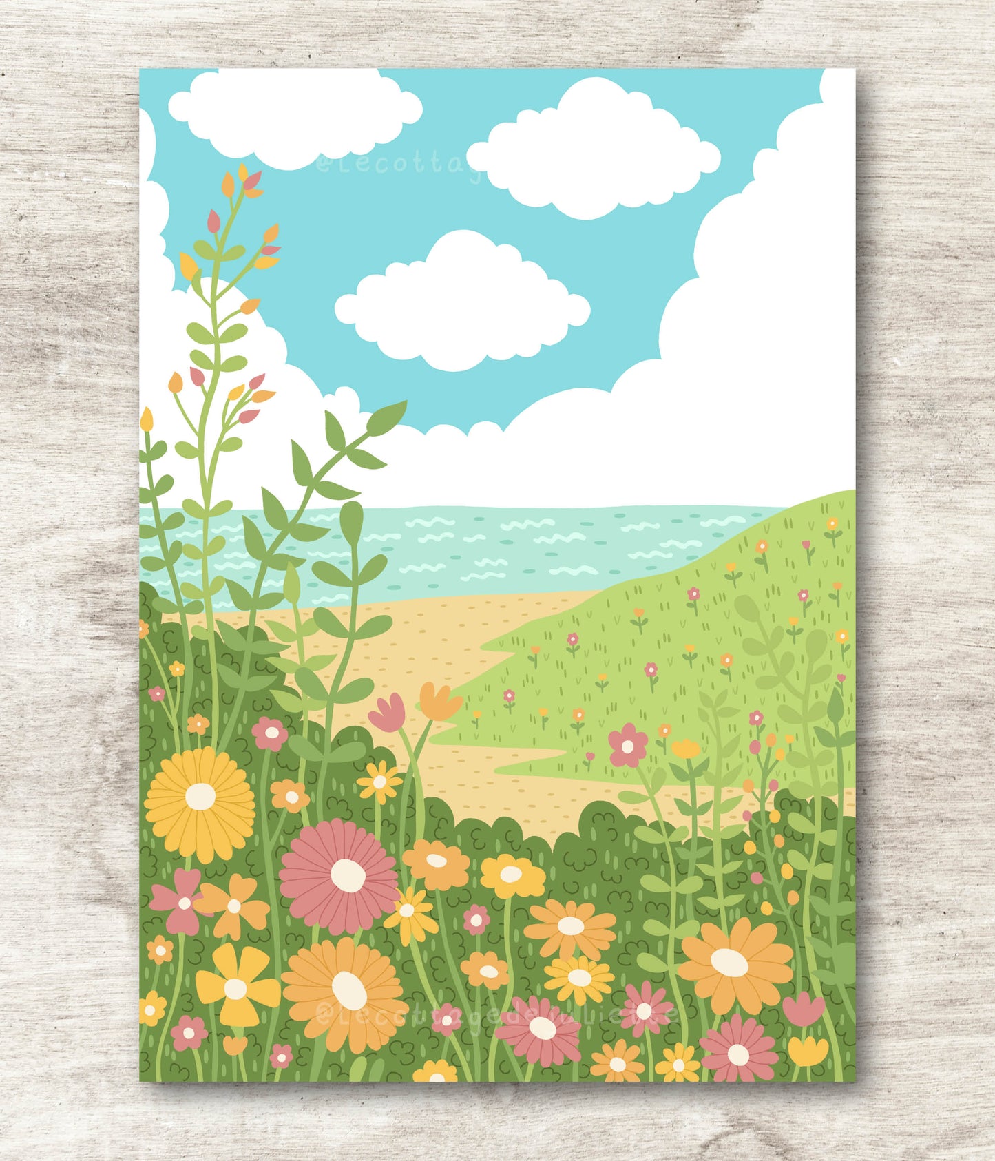 Illustration "The pretty beach"
