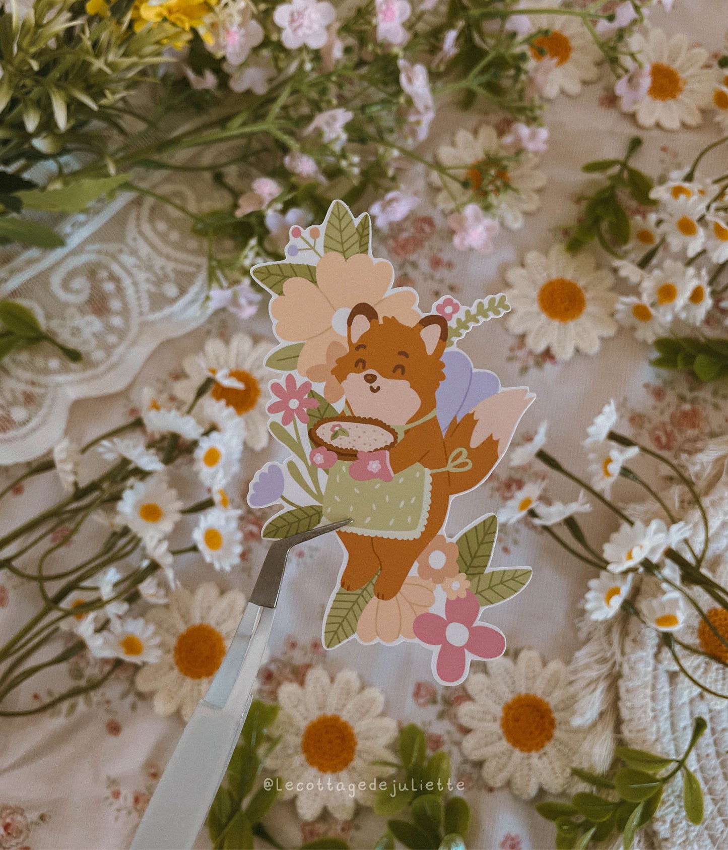 Sticker "The spring pastry fox"