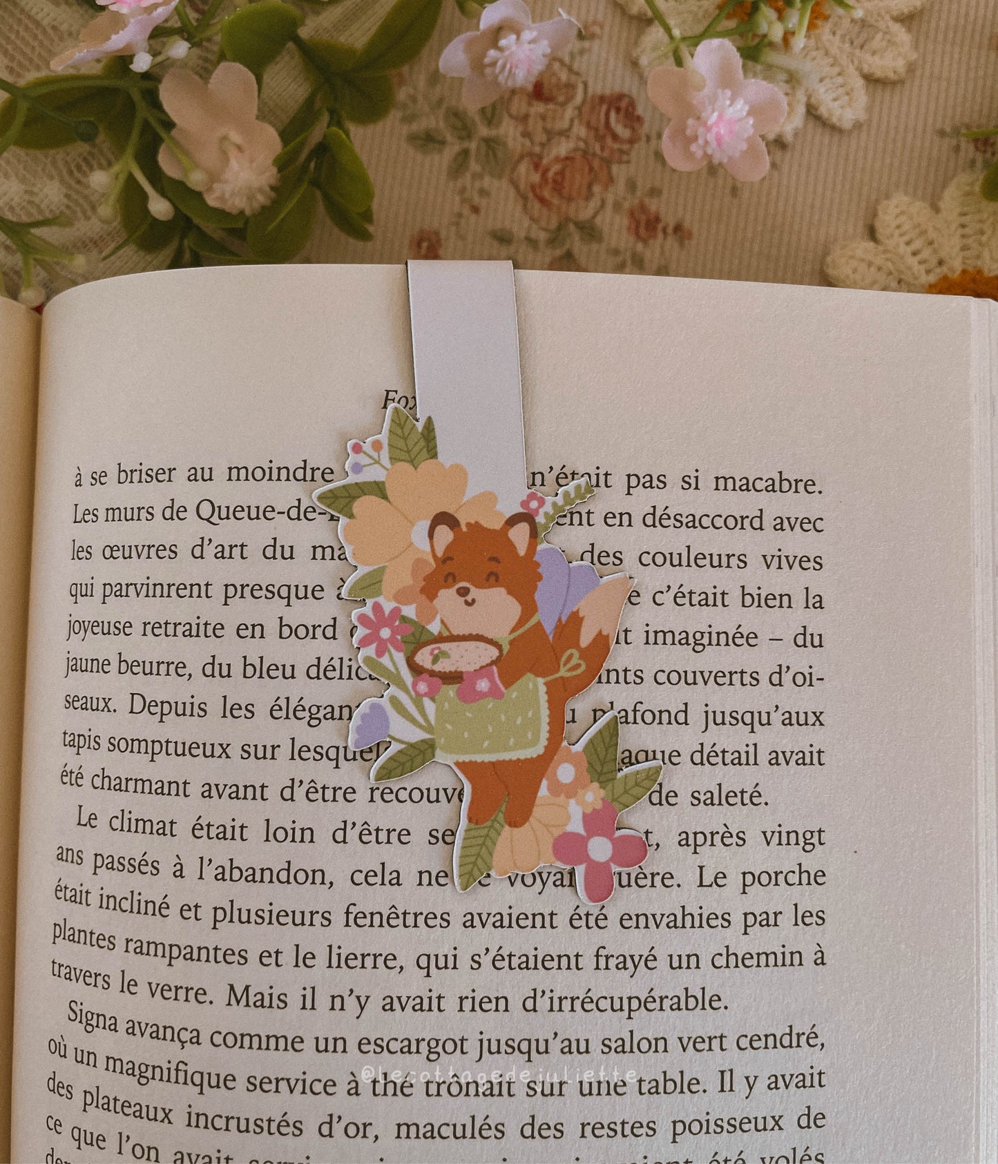 Marque-page magnétique "The spring pastry fox"