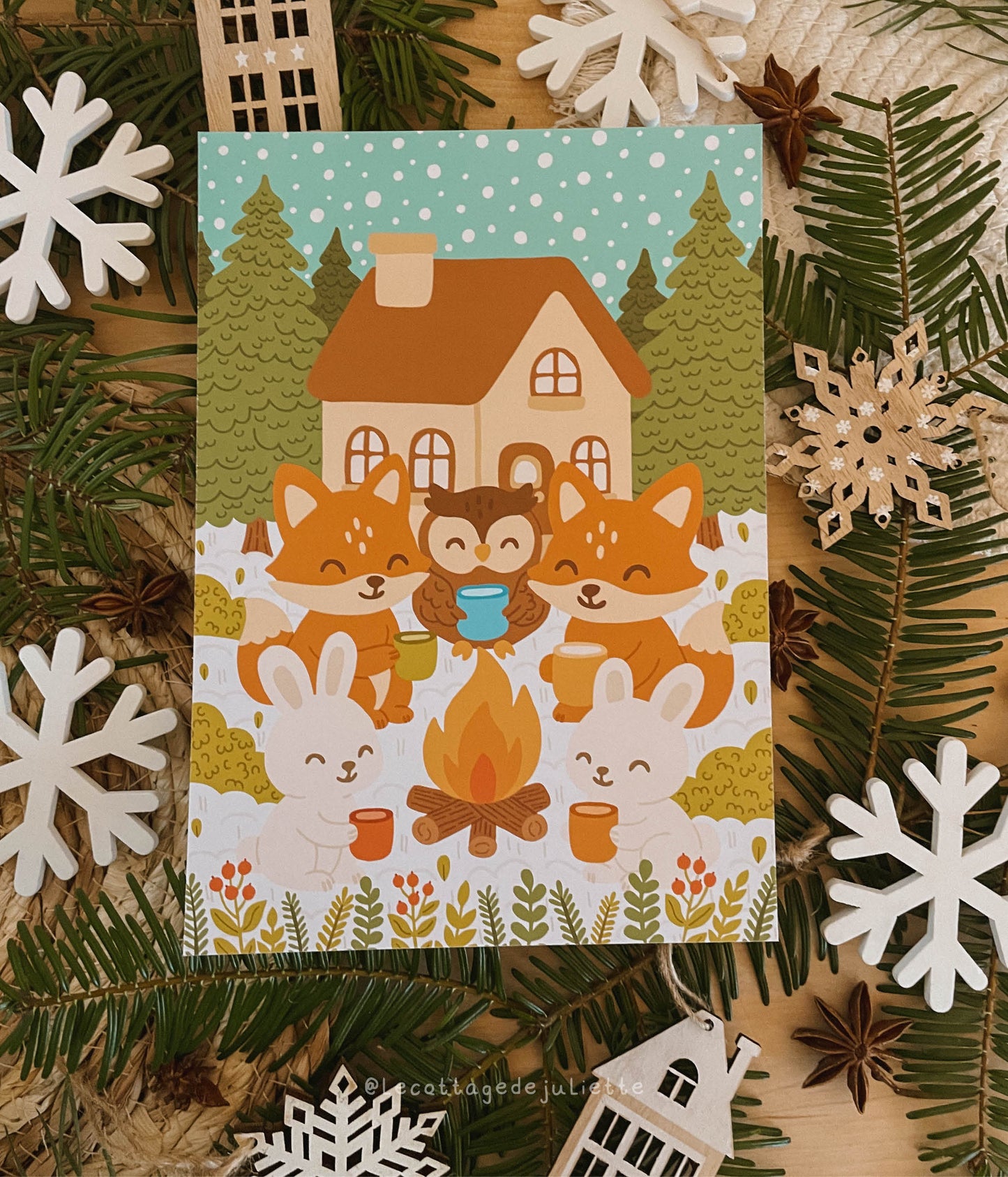 Illustration "Un après-midi d'hiver au coin du feu"