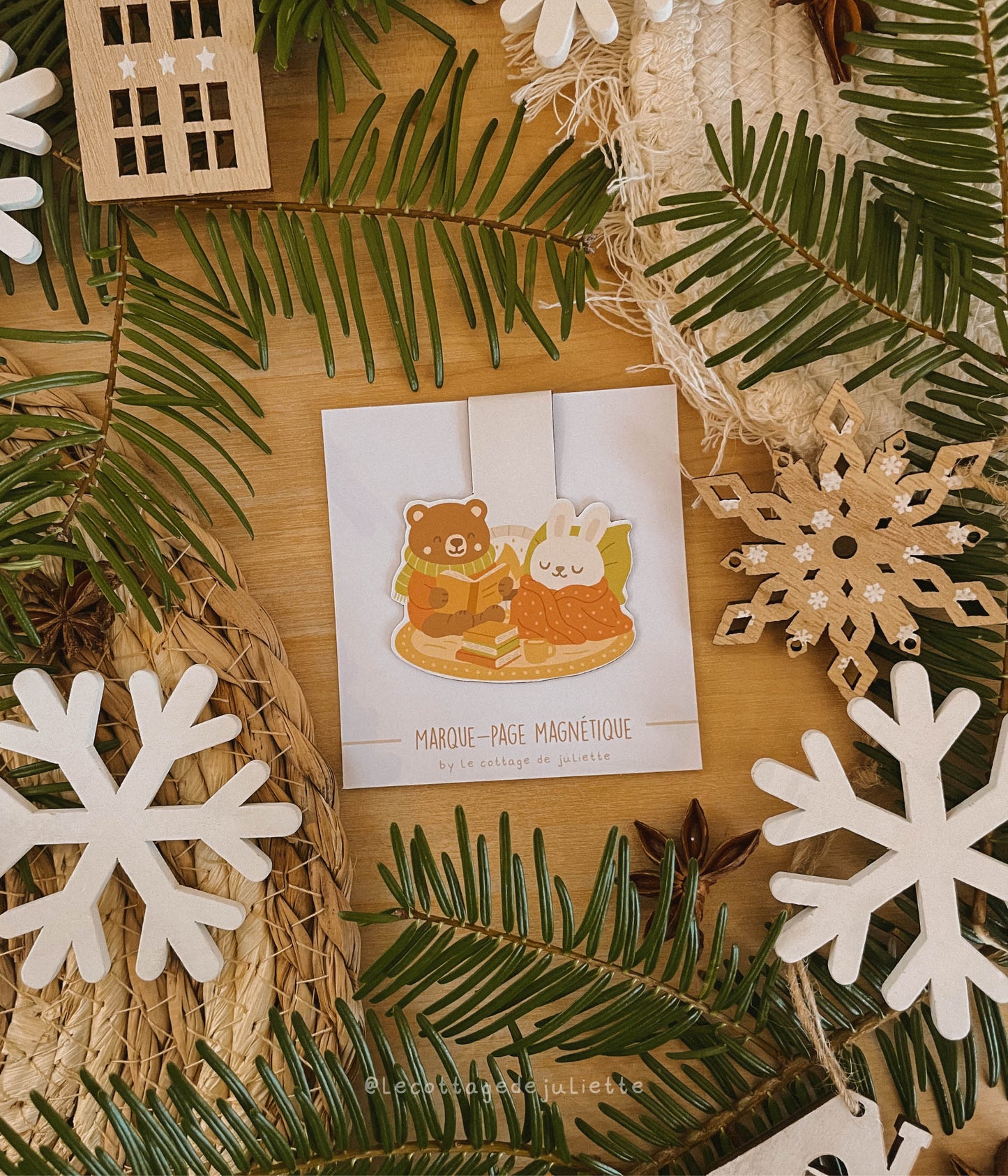Marque-page magnétique "Une soirée hivernale"