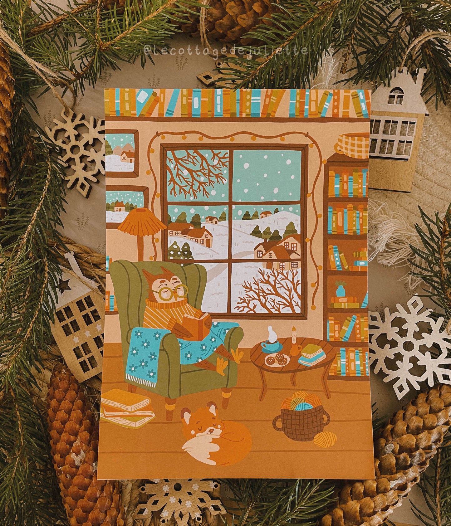 Illustration "Winter Reading Time"