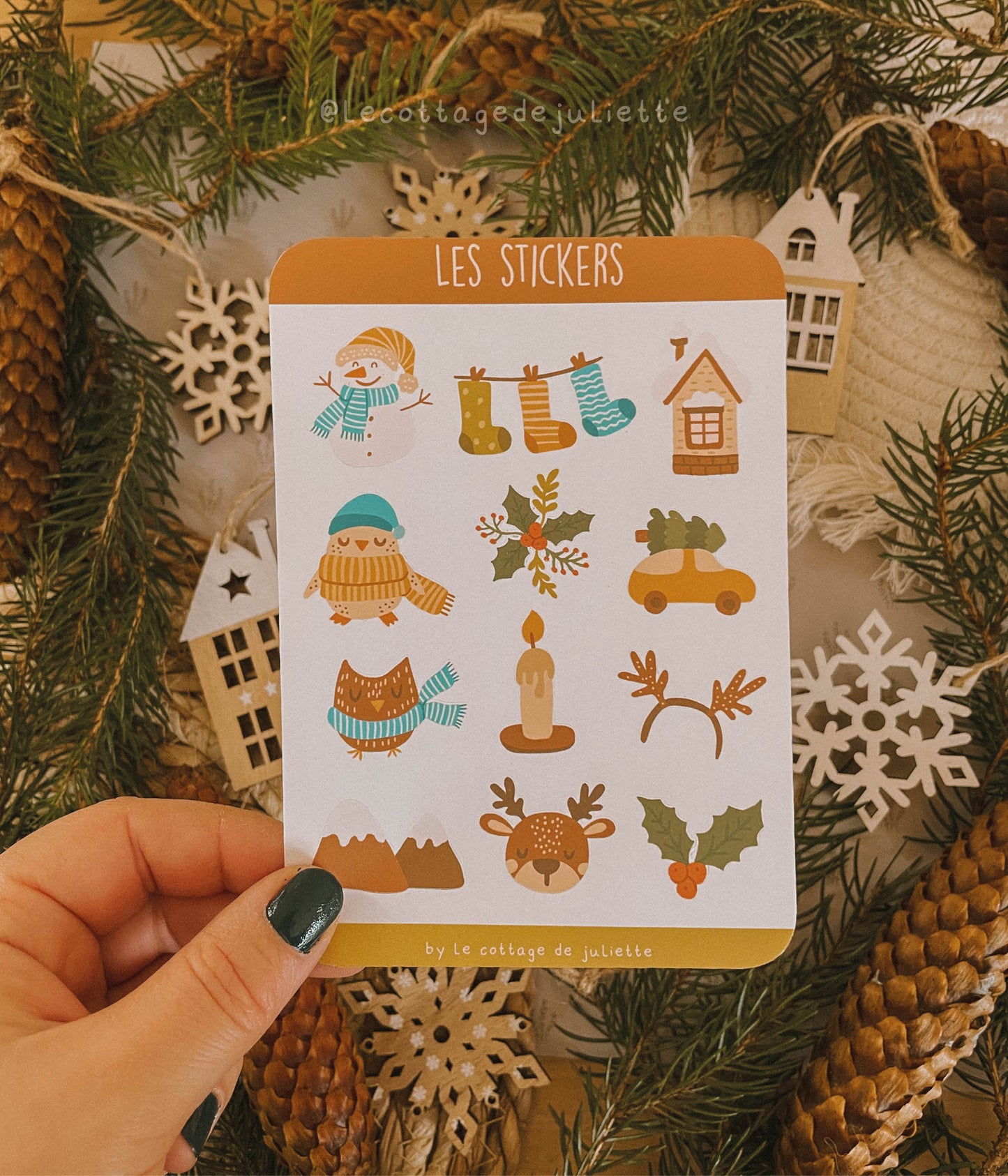 Planche de stickers "Winter nature"