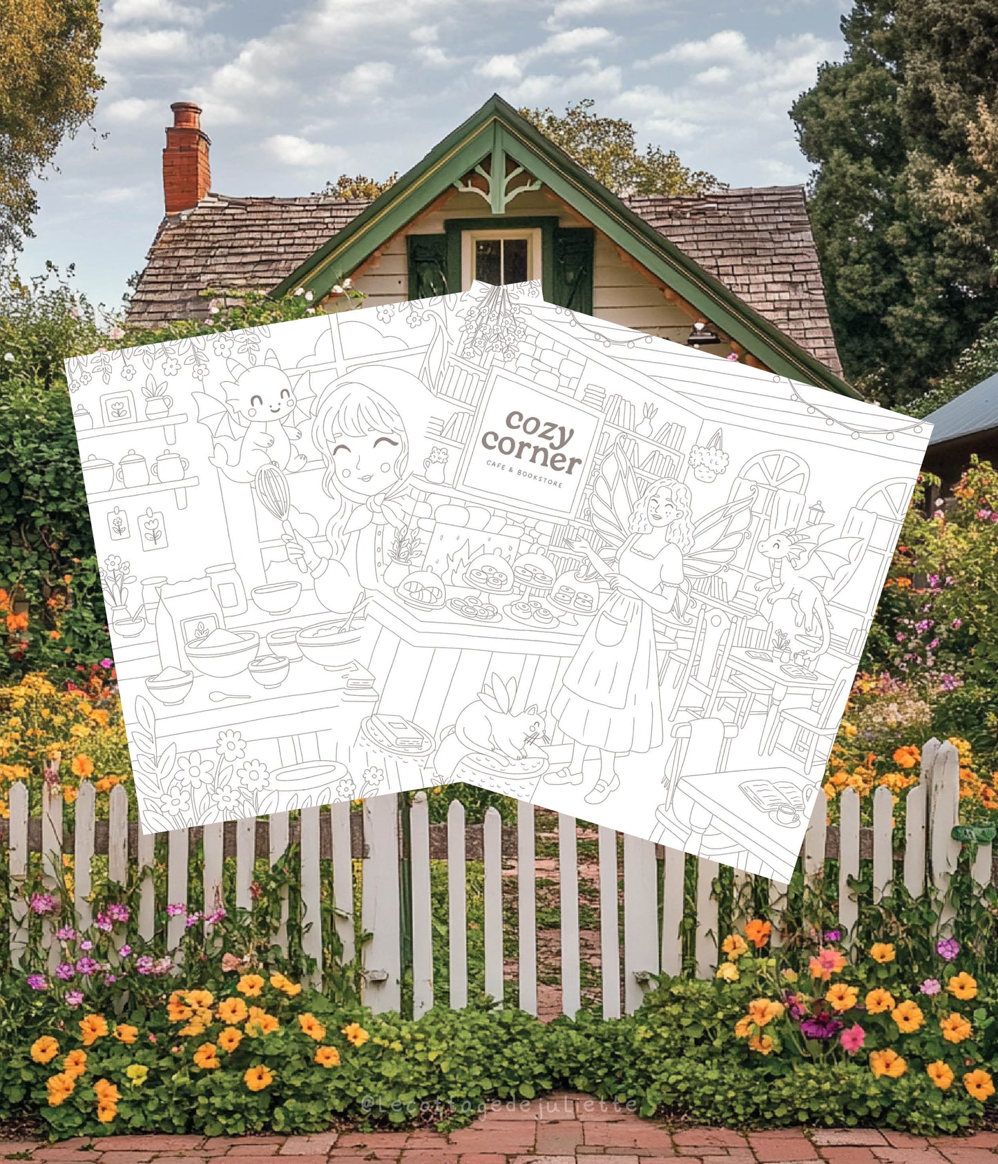 Carte à colorier "The wonderful magical world"