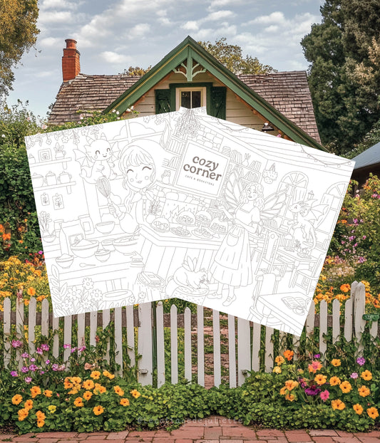 Carte à colorier "The wonderful magical world"