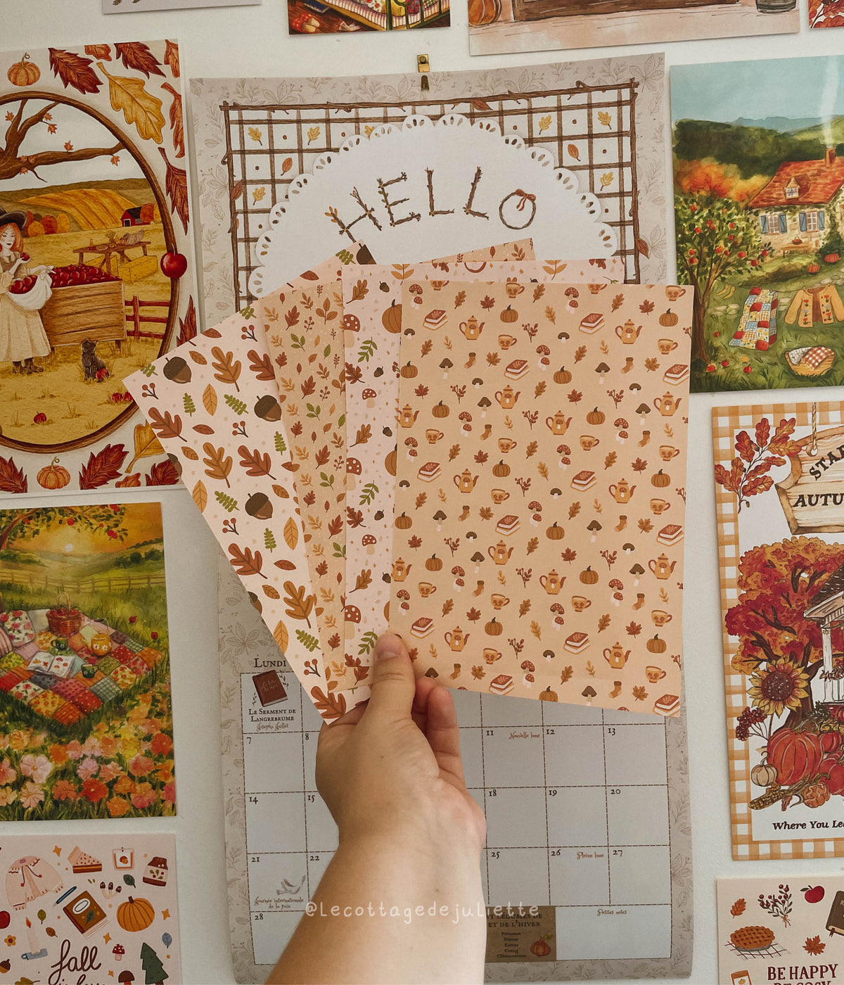 Set de papiers automnal