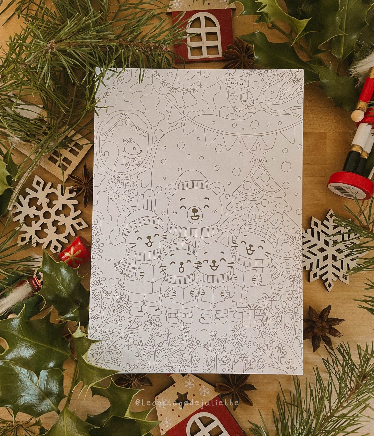 Cartes à colorier de Noël