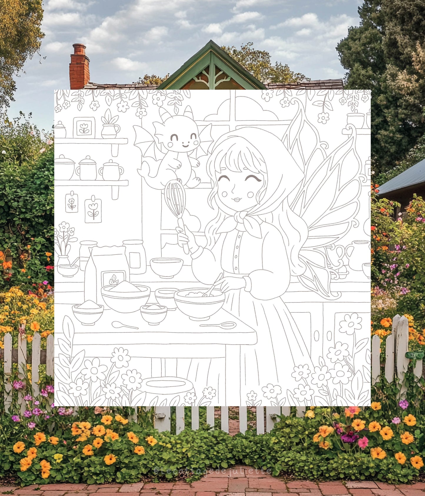 Carte à colorier "The wonderful magical world"