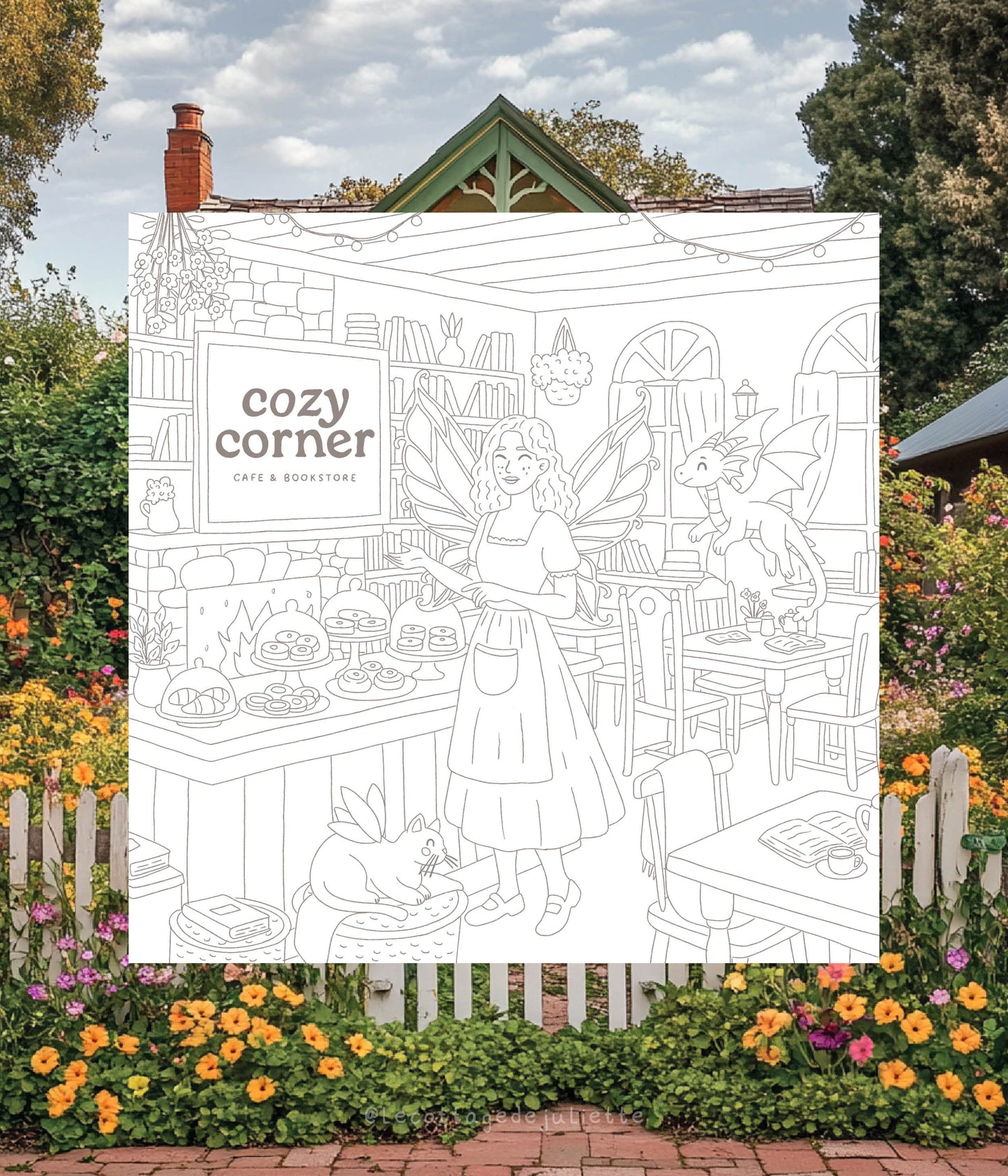 Carte à colorier "The wonderful magical world"