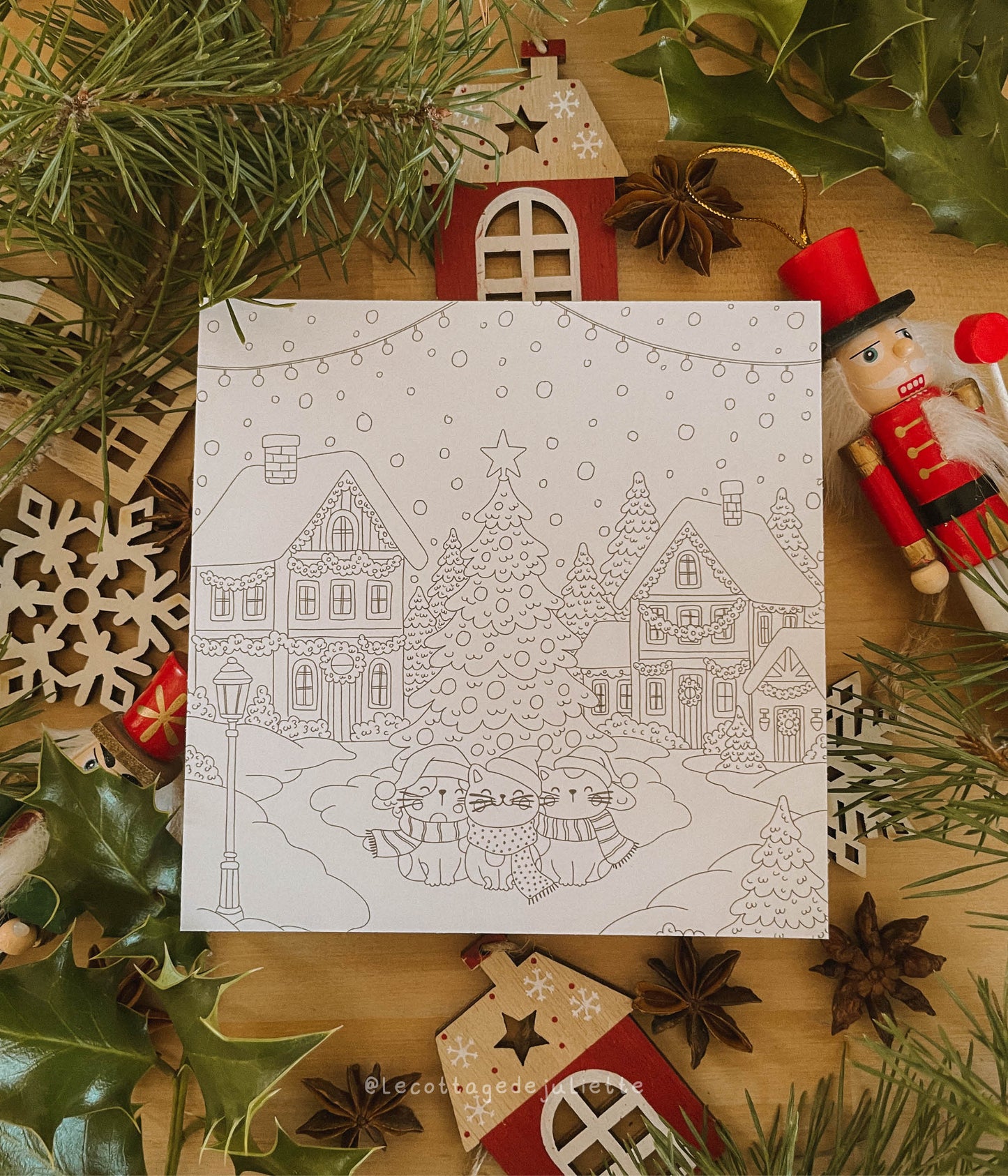 Cartes à colorier de Noël