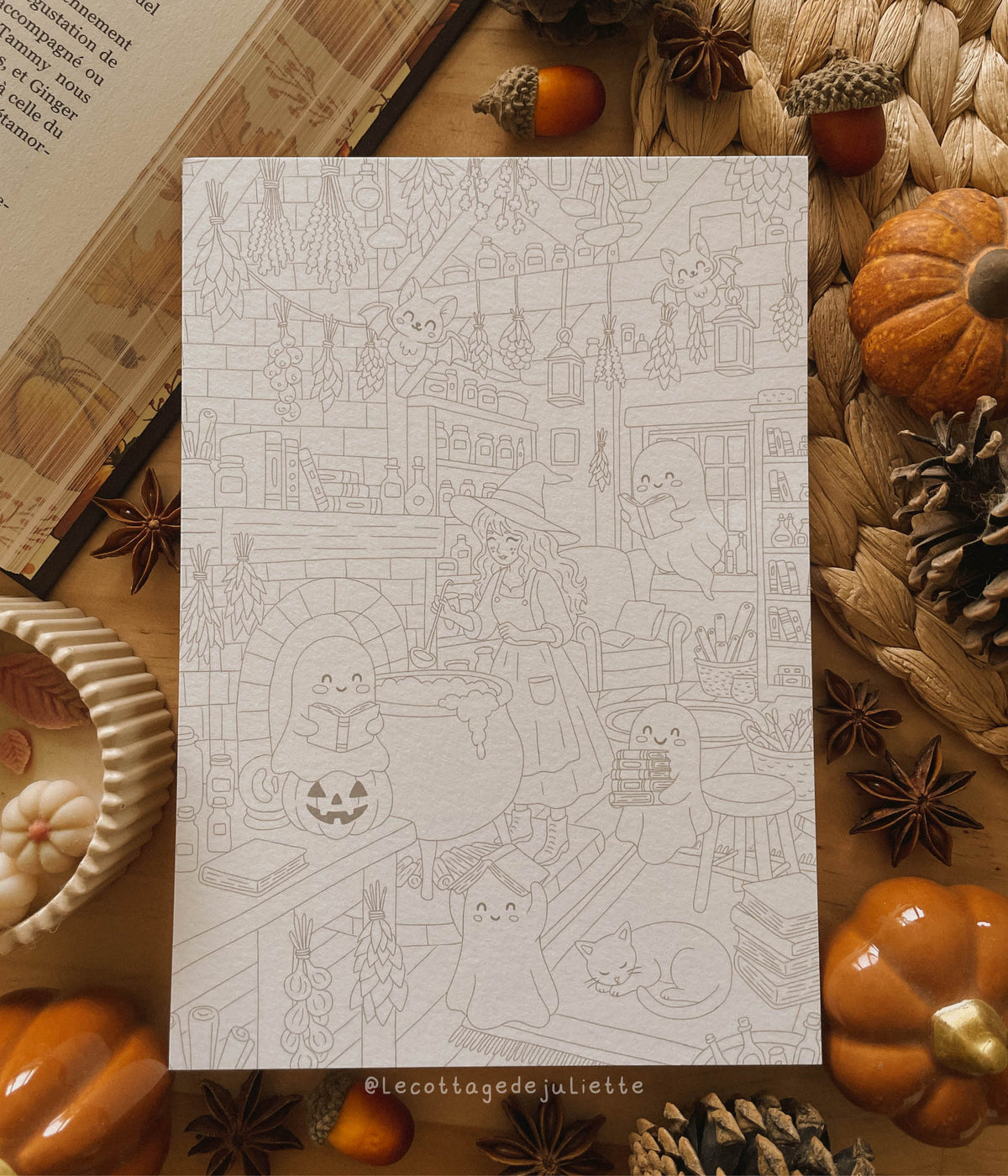 Cartes à colorier "Spooky Halloween"