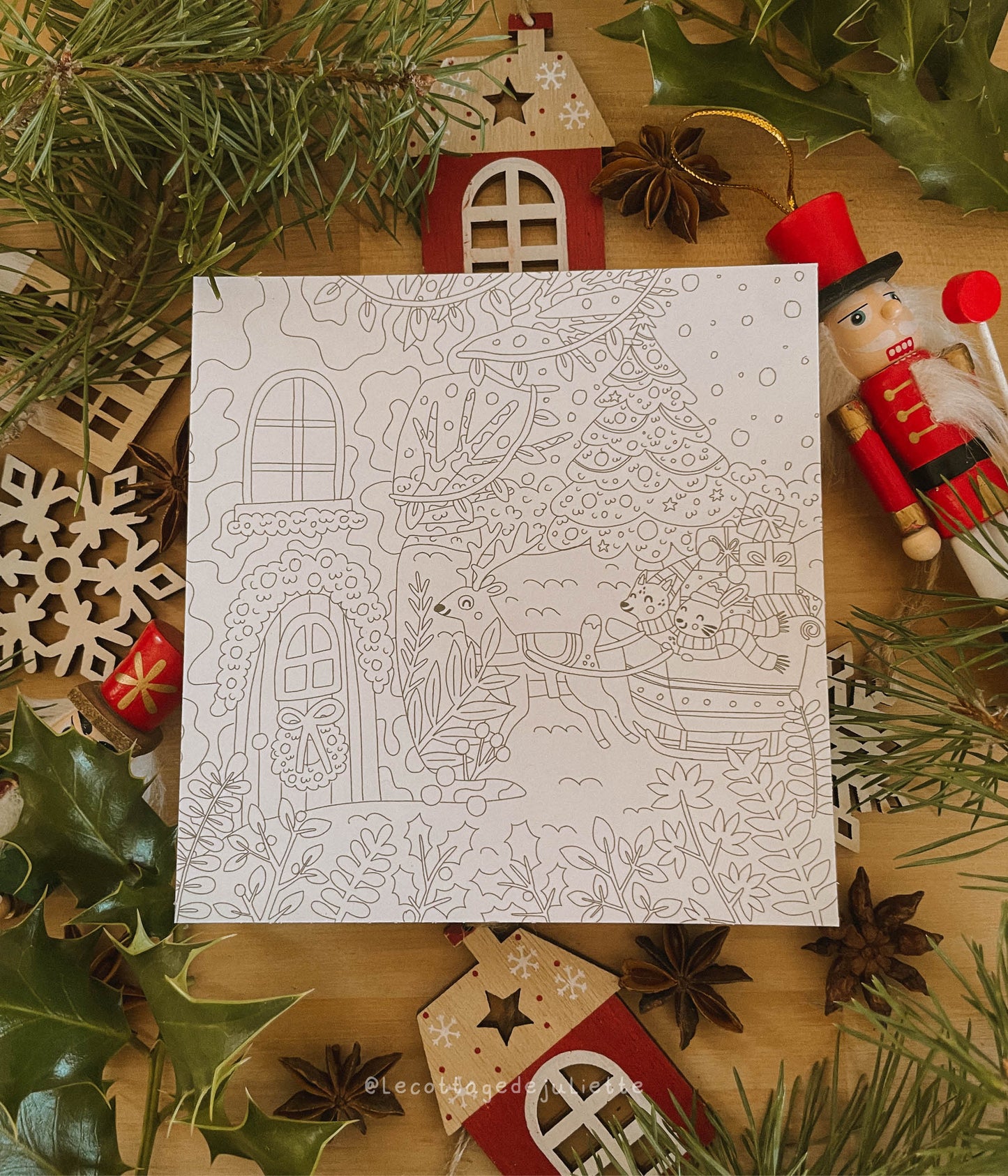 Cartes à colorier de Noël