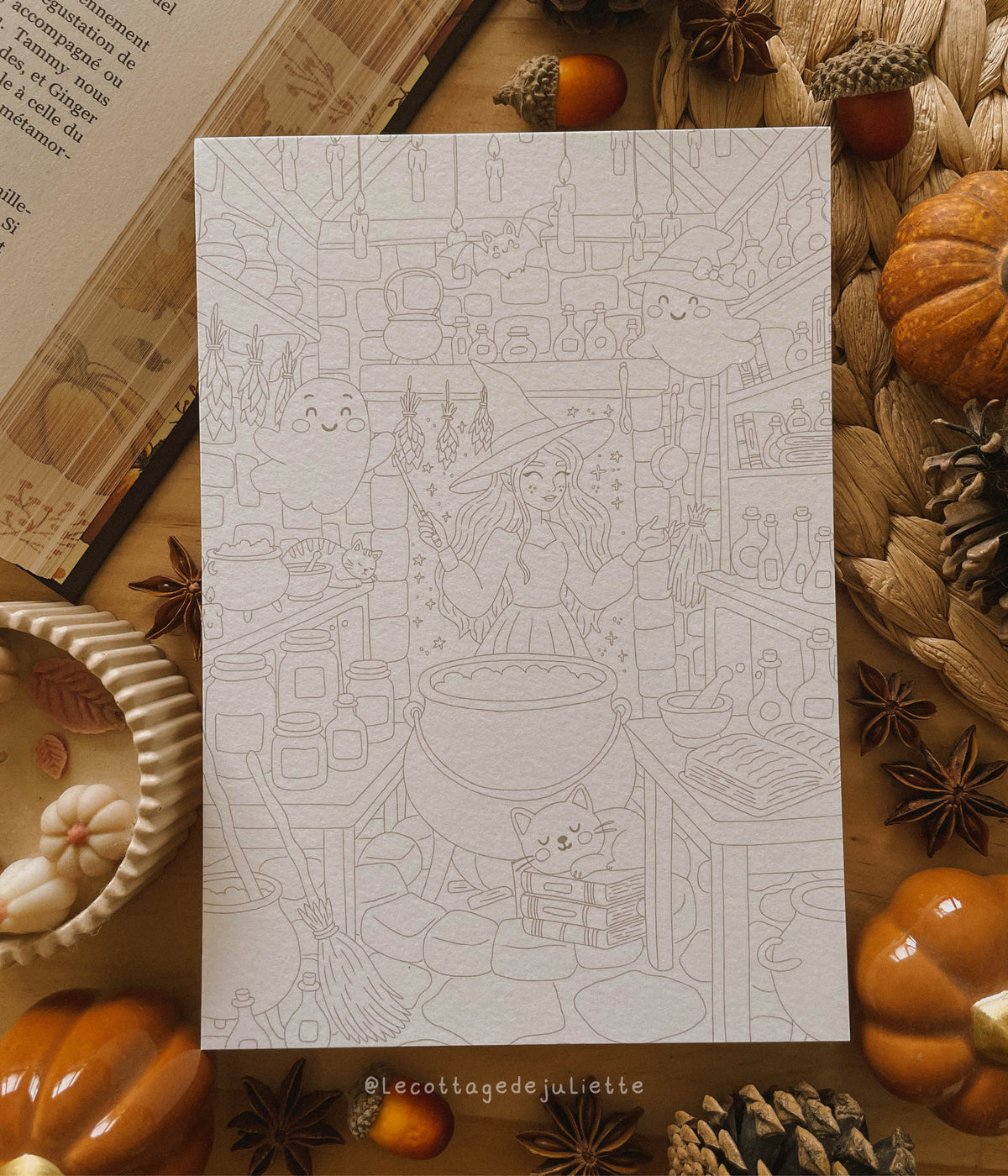 Cartes à colorier "Spooky Halloween"
