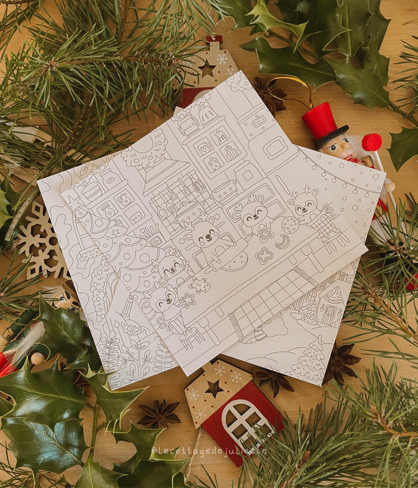 Cartes à colorier de Noël