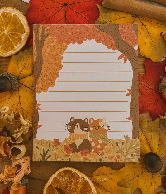 Bloc note "Autumn Cats"