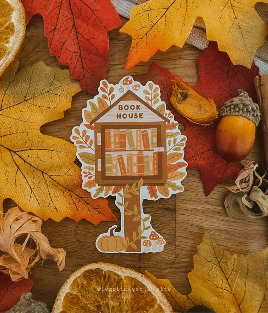 Sticker "Autumn book house"