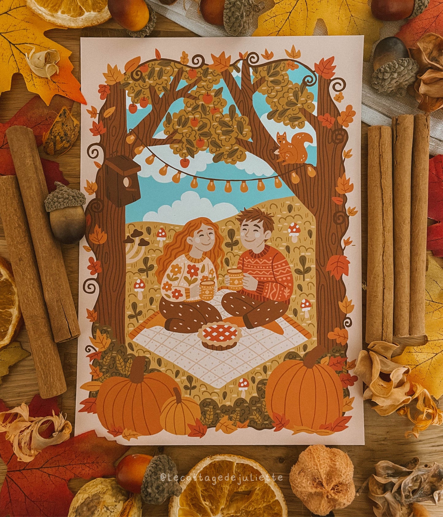 Illustration "Autumn picnic"