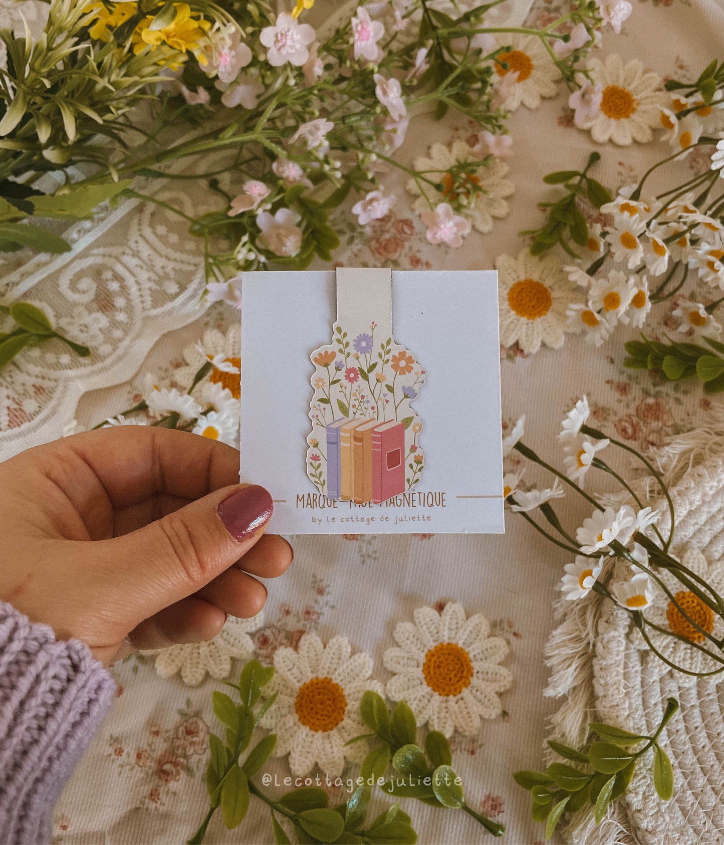 Marque-page magnétique "Books bloom"