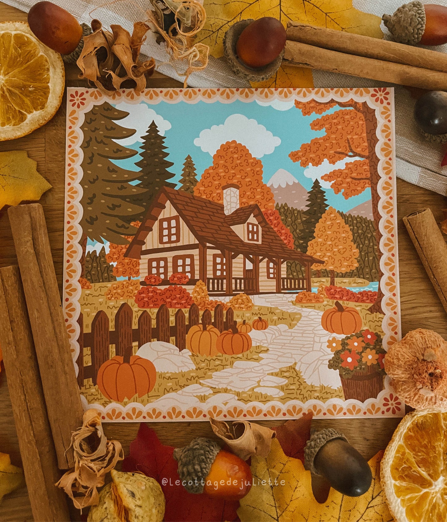 Illustration "Chalet automnal"