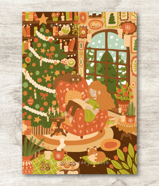 Illustration "Cozy Christmas moment"