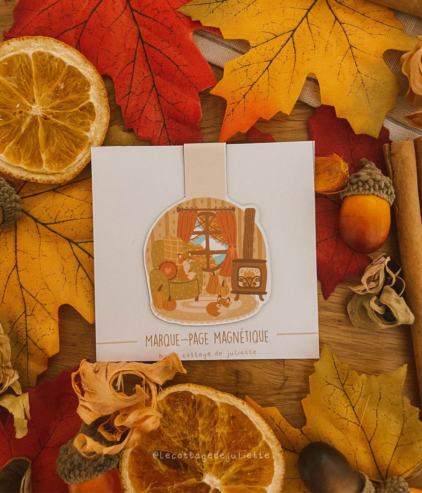 Marque-page magnétique "Cozy autumn moment"