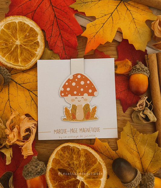 Marque-page magnétique "Cute mushroom"