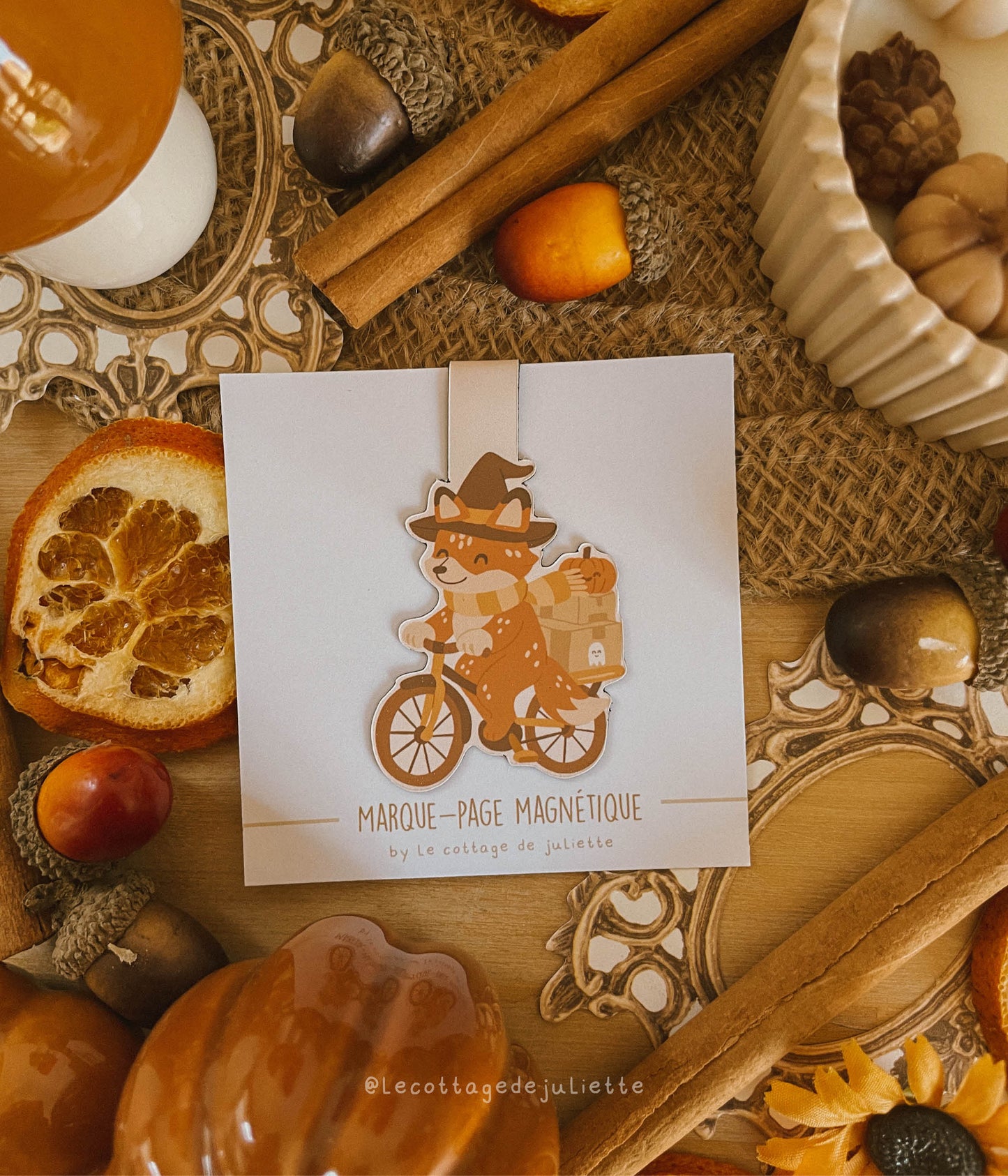 Marque-page magnétique "En route pour Halloween"