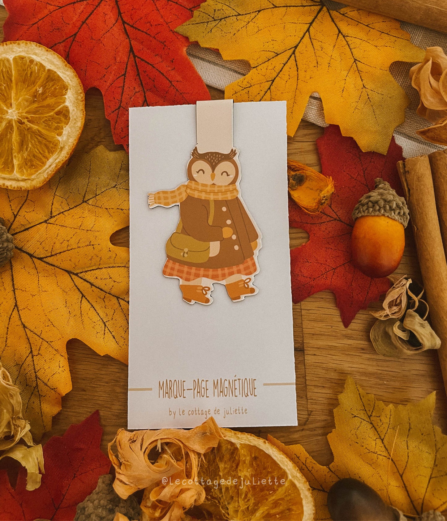 Marque-page magnétique "En route vers l'automne"