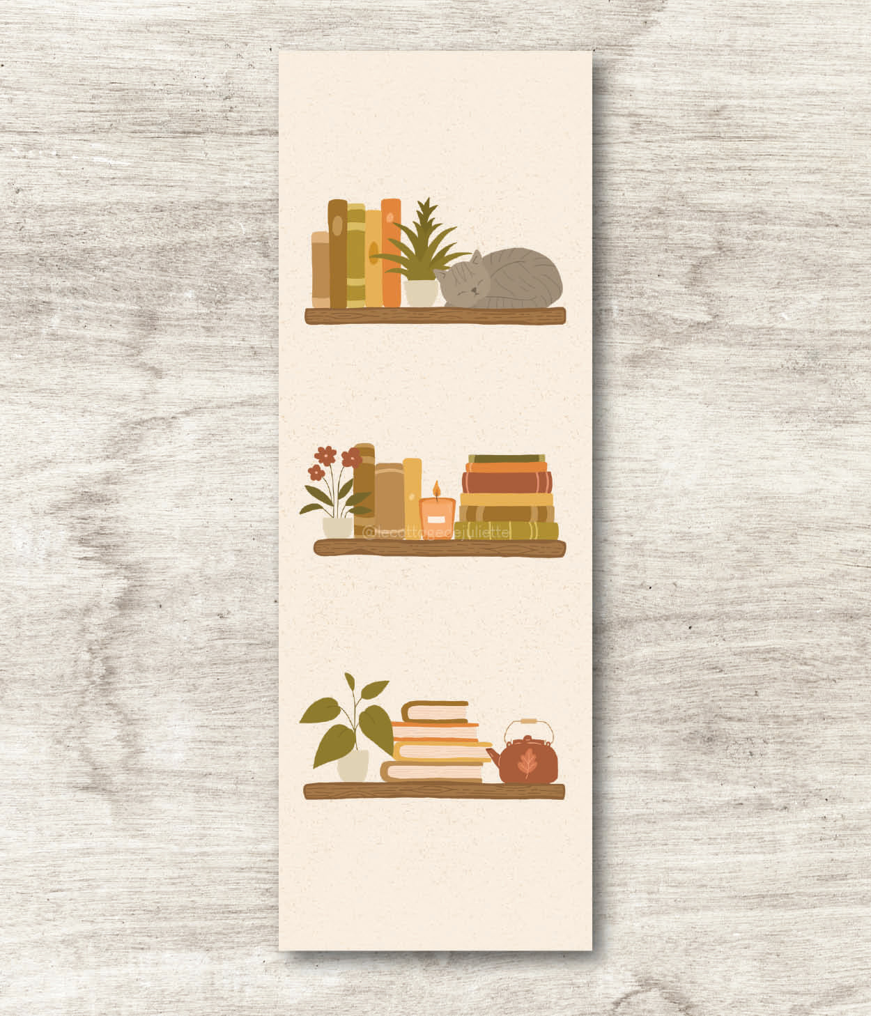 Marque page "Étagère cosy"