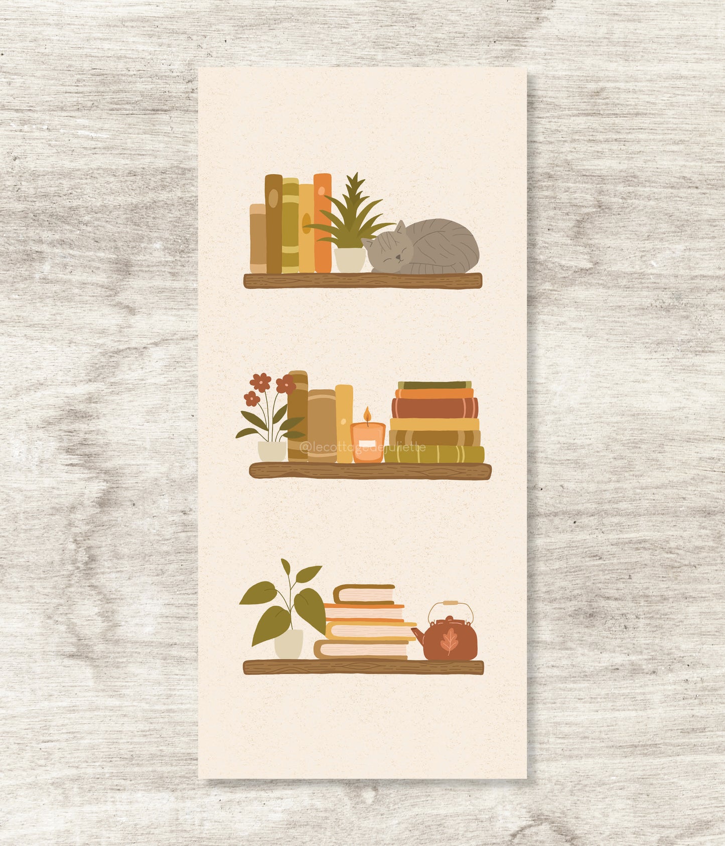 Fond d'écran "Étagère cosy"