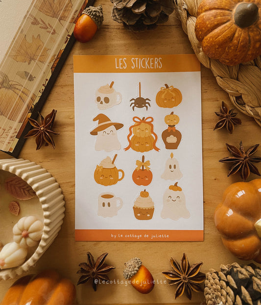 Planche de stickers "Halloween gourmand"