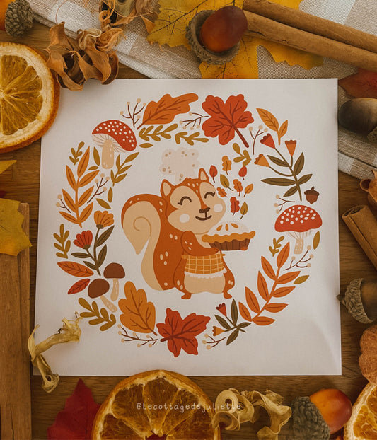 Illustration "L'écureuil pâtissier"