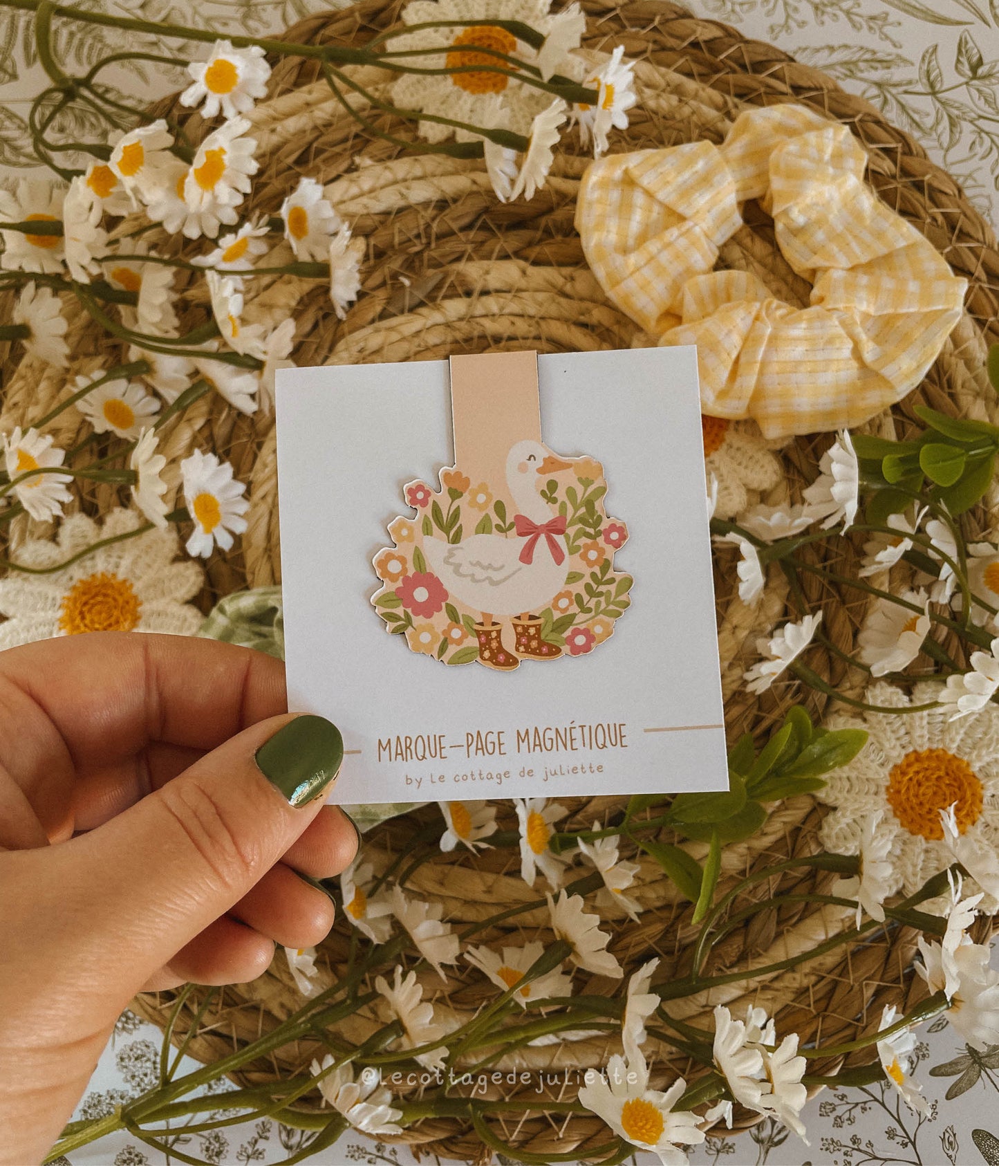 Marque-page magnétique "L'oie du jardin"