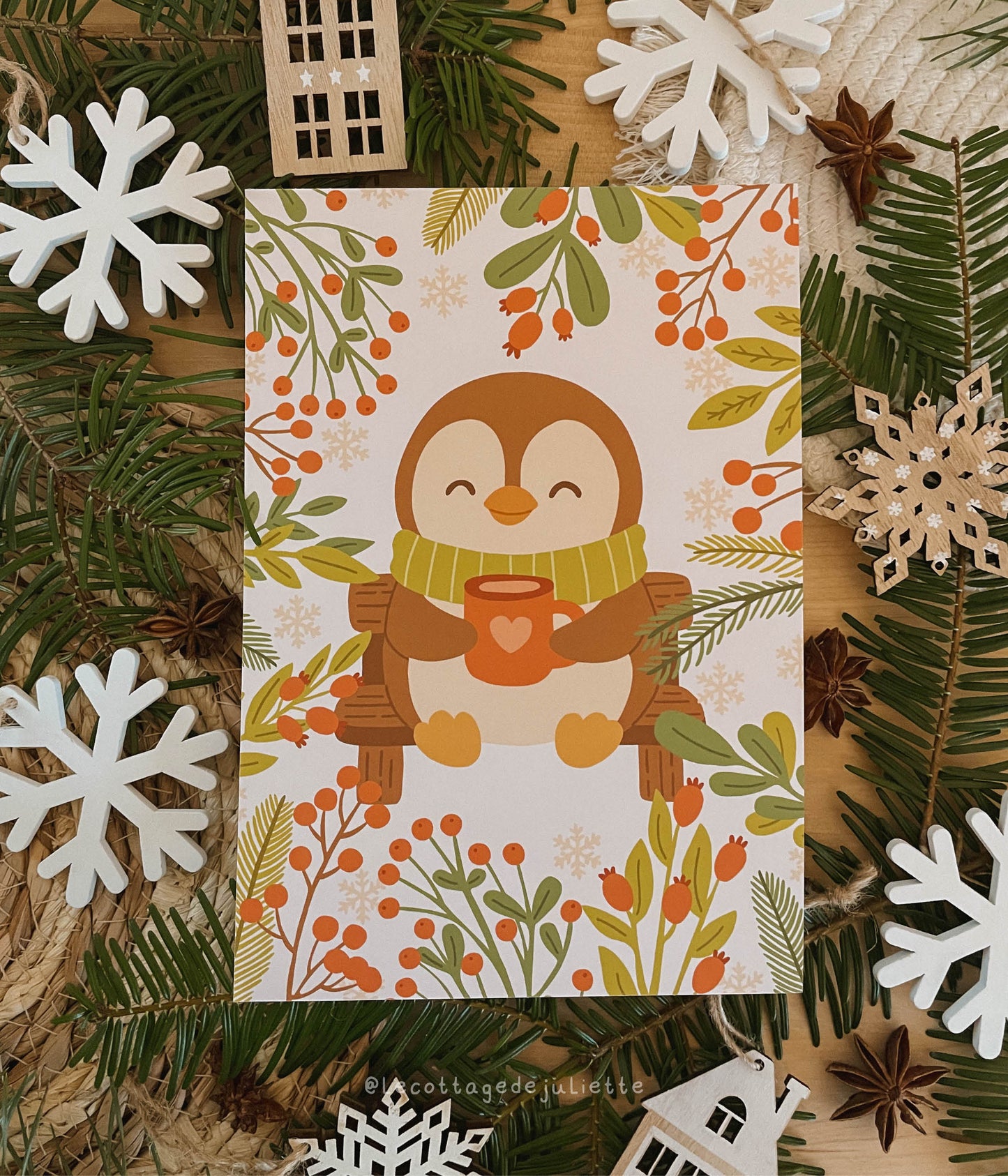 Illustration "La pause hivernale du pingouin"