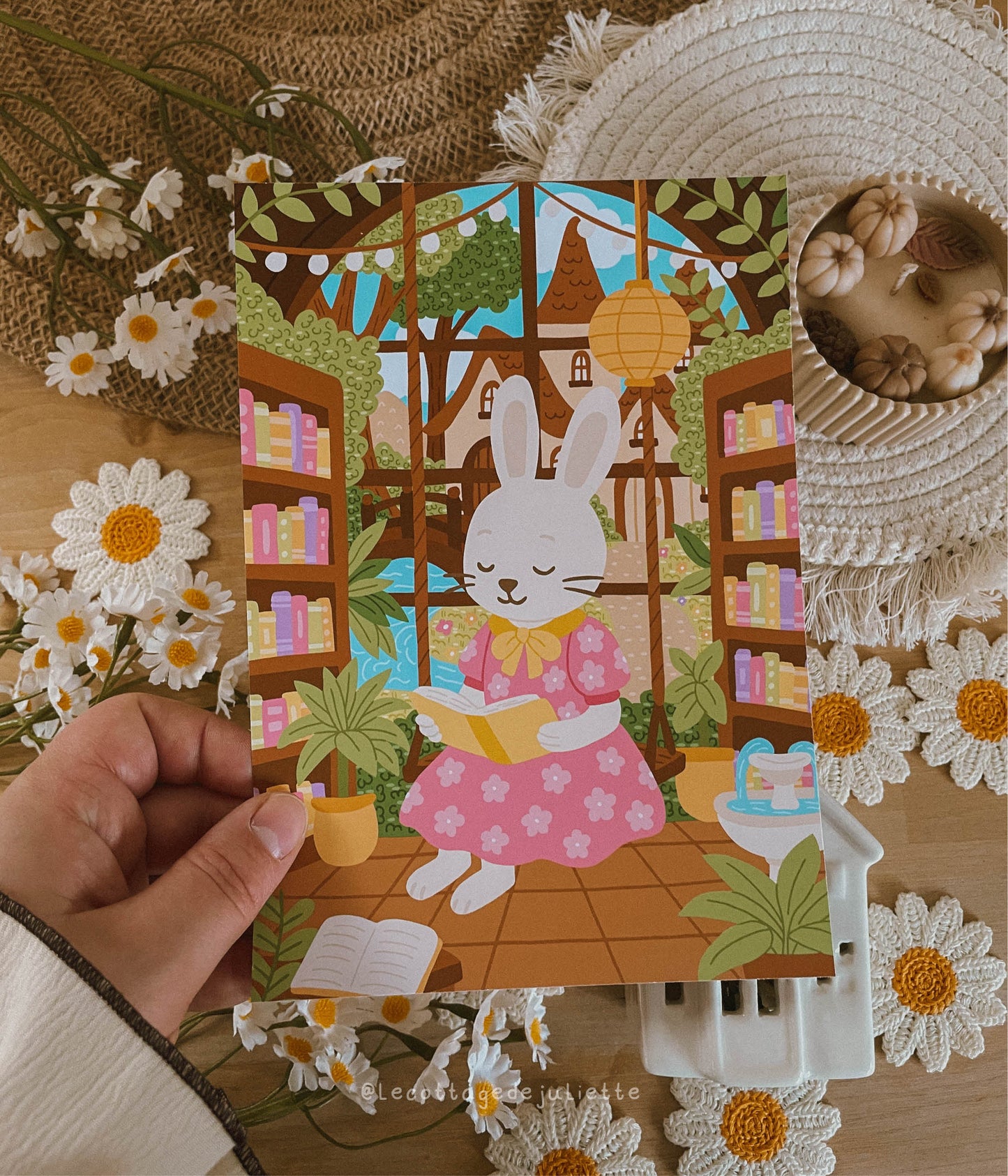 Illustration "La bibliothèque du printemps"