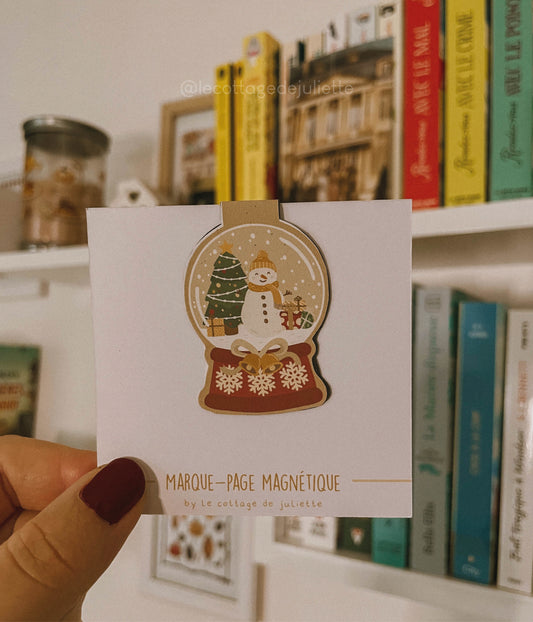 Marque-pages magnétique "La boule à neige"