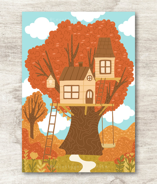 Illustration "La cabane dans les arbres"