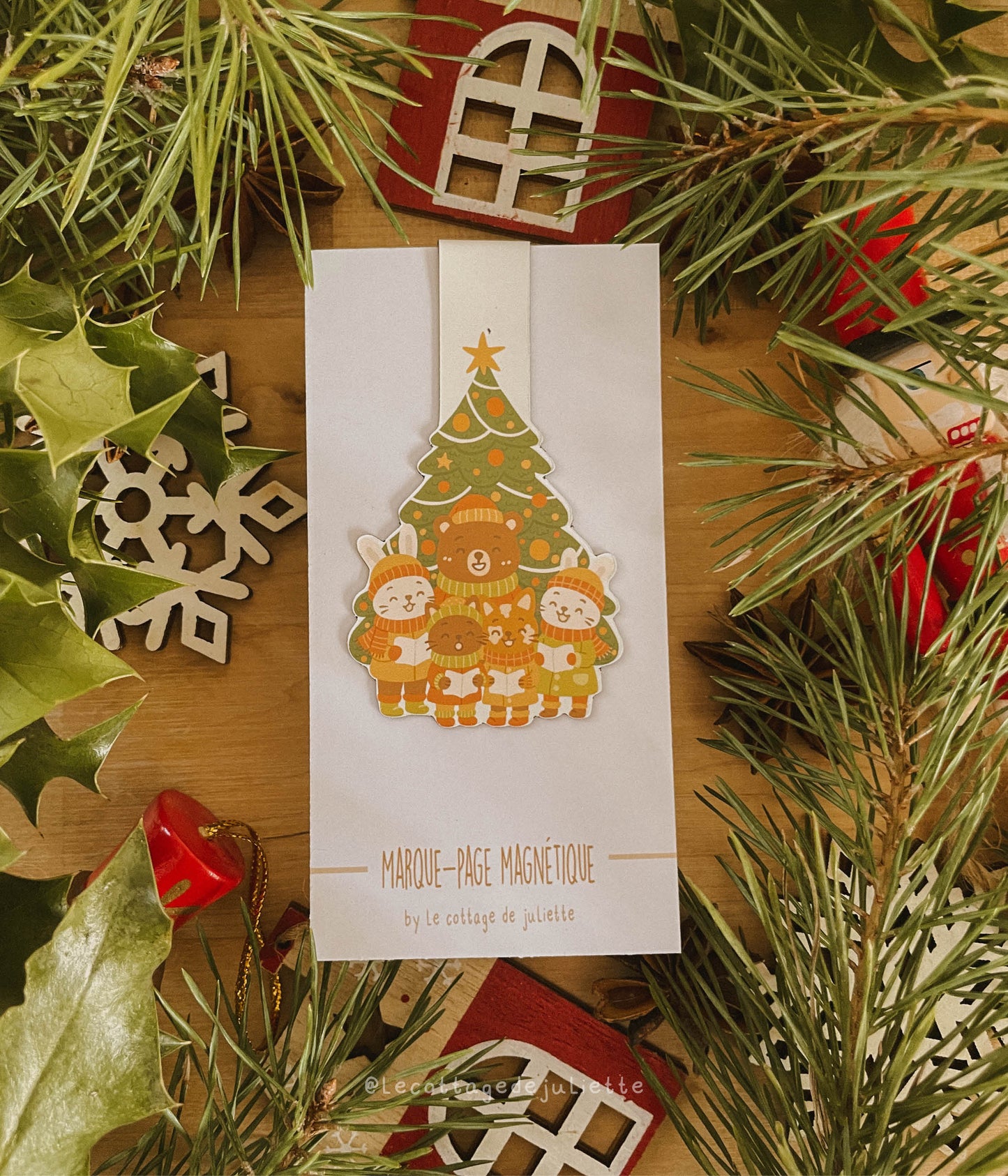 Marque-page magnétique "La chorale de Noël"