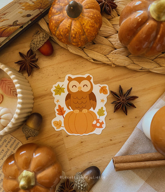 Sticker "La chouette de l'automne"