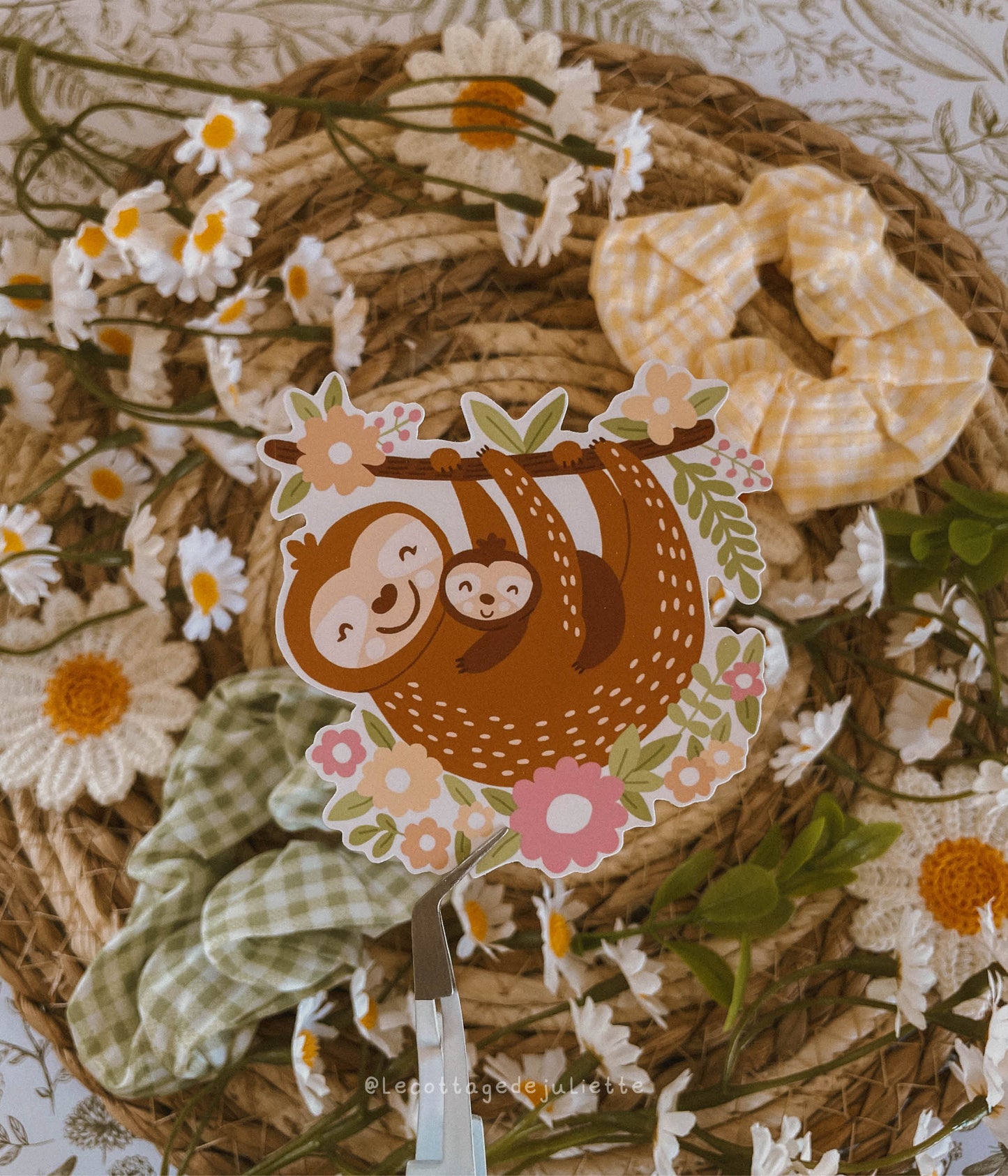 Sticker "La famille paresseux"