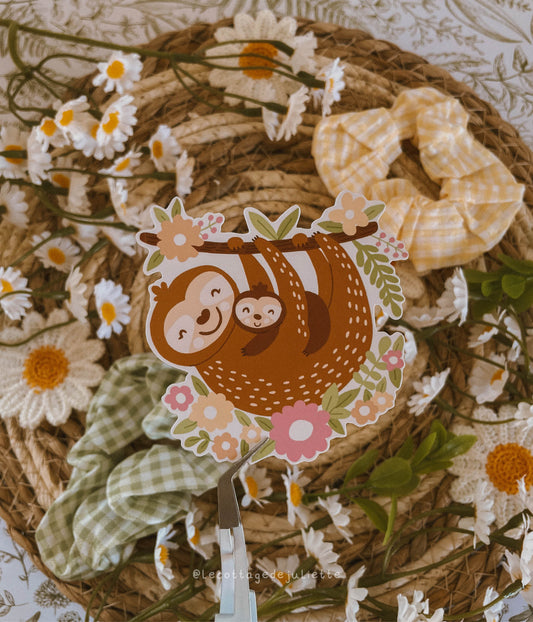 Sticker "La famille paresseux"