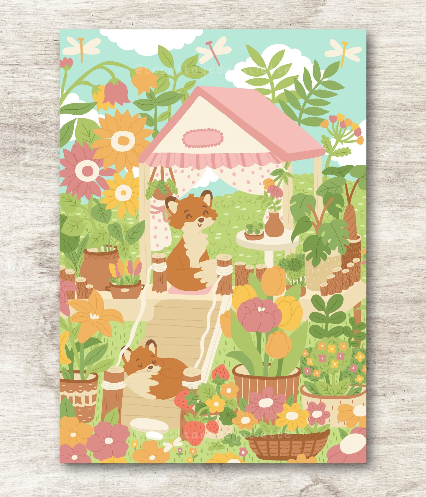 Illustration "La garden party des renards"