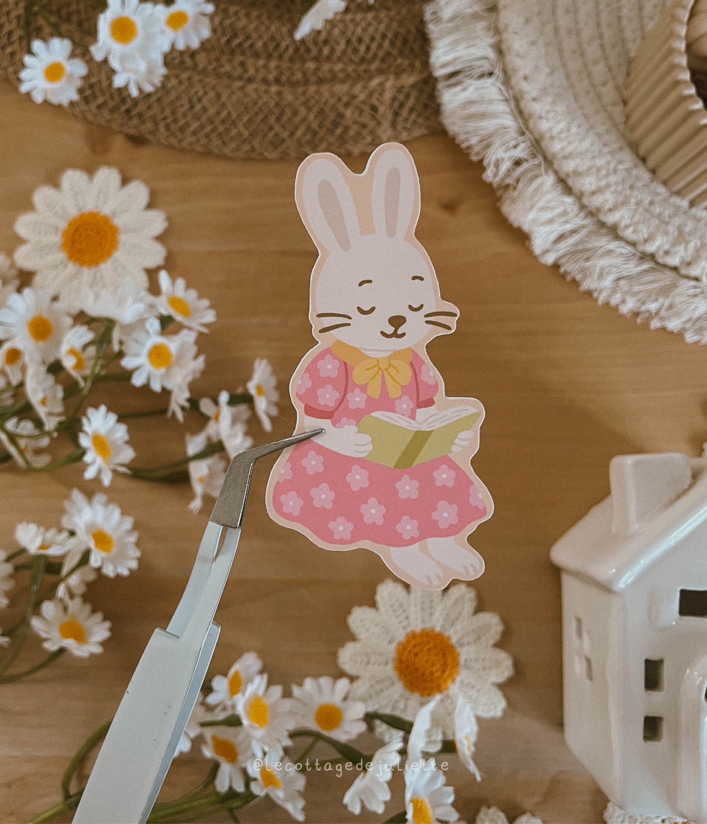 Sticker "La lapine lectrice"