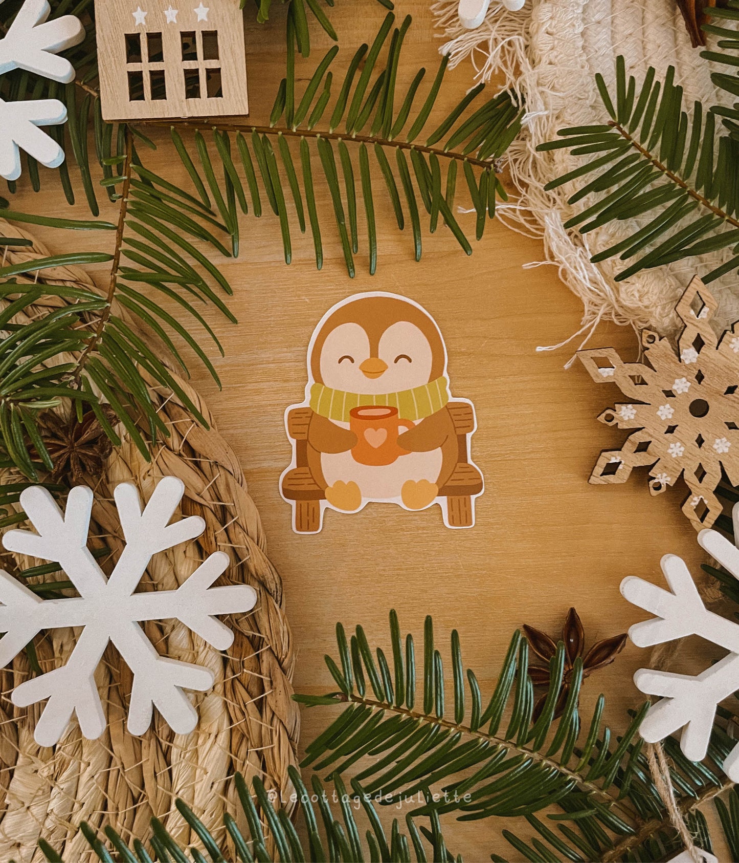 Sticker "La pause hivernale du pingouin"