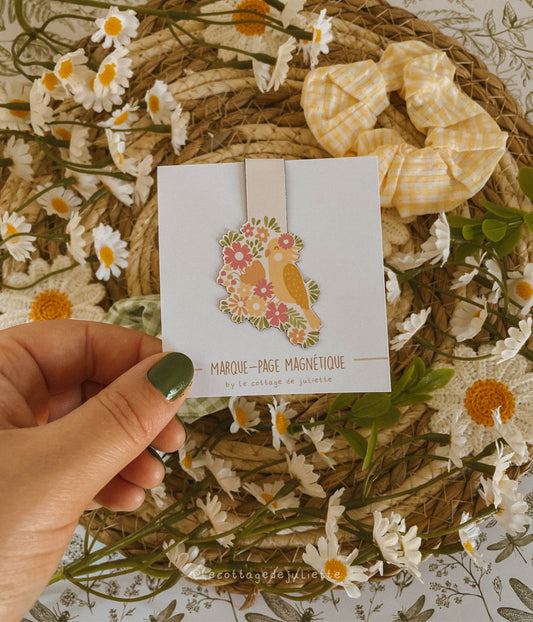 Marque-page magnétique "La perruche"