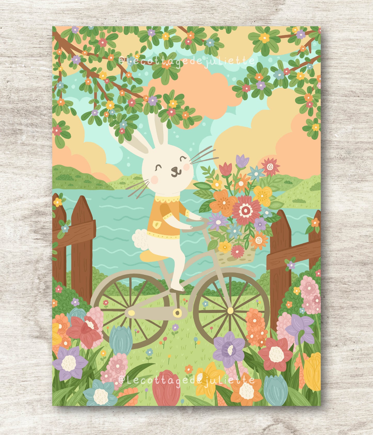 Illustration "La promenade du lapin"