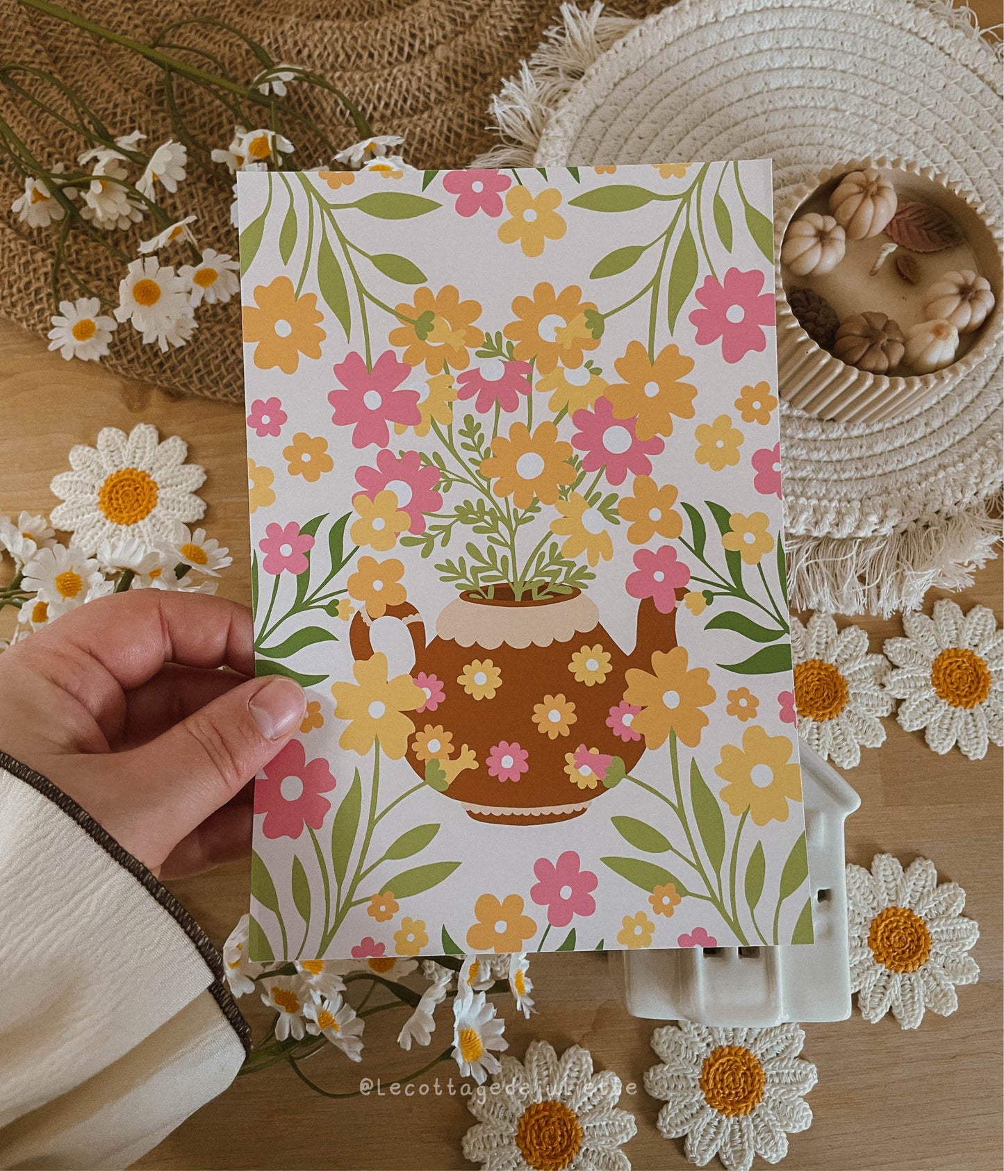 Illustration "La théière en fleurs"