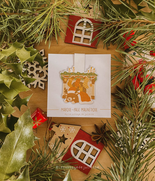Marque-page magnétique "Le Noël du renne"