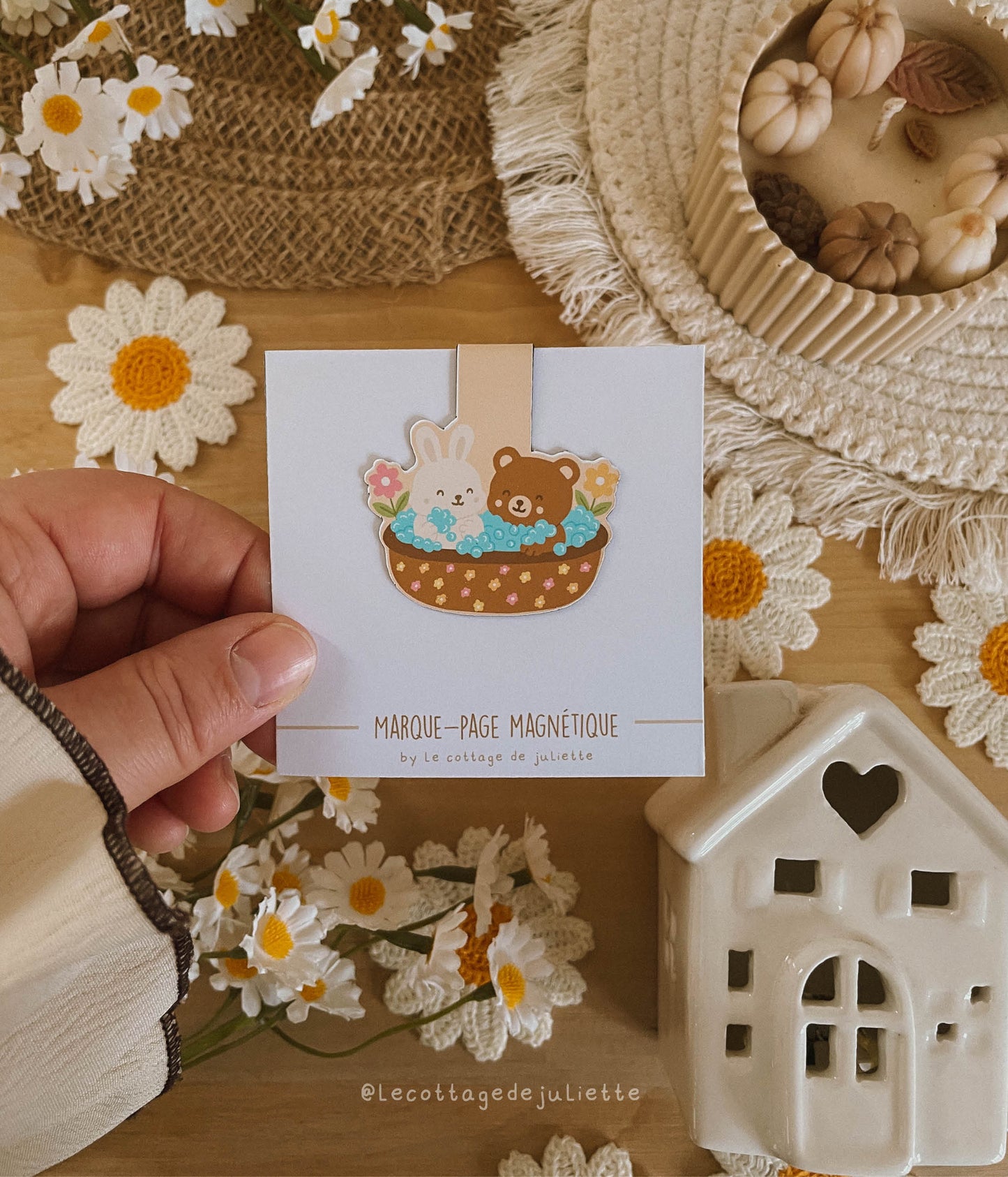 Marque-page magnétique "Le bain du printemps"