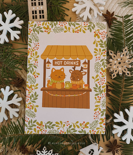 Illustration "Le bar à boisson chaude"